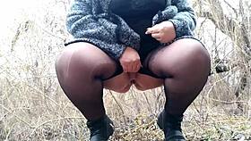 with a plump mother-in-laws palm on a wet pussy