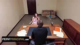 desperate milf offers her body to the principal at work