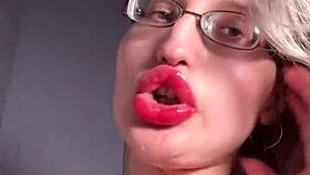 big lips long tongue lipstick dirty talking cuckjoi