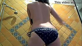 JELENA JENSEN BOLDLY SOAPS UP TUSHIE DURING SHOWER IN JACUZZI