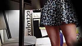 Upskirt friend visits