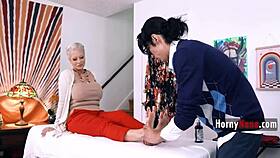 Busty Mature Woman Freaks Out Young Man With Her Sexuality At Her Age