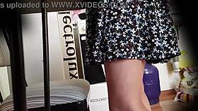 Upskirt friend visits