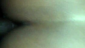 the wet creamy black bbw pussy drips as the fat man dives in