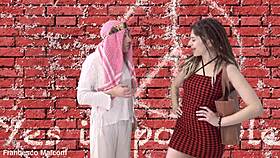 'how big is your monster cock?' the cute european girl asks before bending over for rimjob and swallow