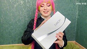 is kanroji mitsuri masturbating her pink pussy to climax?