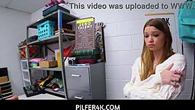 Pilfer4k - cute tiny 18+ virgin teen shoplifter strip searched and fucked to orgasm by officer - mazy myers