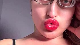 big lips long tongue lipstick dirty talking cuckjoi