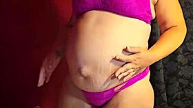 I watched the preggo milf strip, her tender nipples hardening under ripped clothes