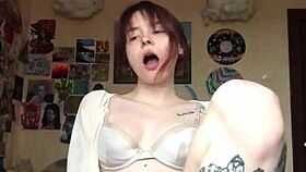 she took off her underwear on camera and showed a smooth pussy