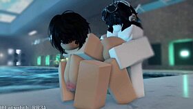 did being alone in the indoor pool with a shy girl turn into rough fuck sex?