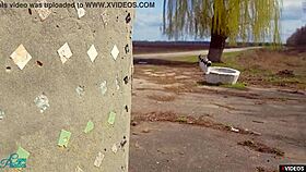 I-I helped my friend cum on wet panties outdoors