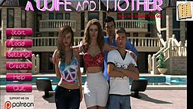 Wife plays game with mature lady