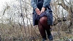 with a plump mother-in-laws palm on a wet pussy