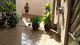 Married Woman Provokes Gas Delivery Guy With Her Huge Brazilian Tits