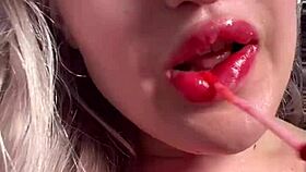 big lips long tongue lipstick dirty talking cuckjoi