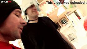 bosomy veronica rayne fucks two strangers outdoors