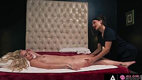 Masseuse Ella Reese delivers an unforgettable first massage to her client, focusing on every intimate detail