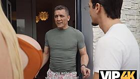 Bimbo Blonde with Shaved Pussy in Old Young Fantasy Sex