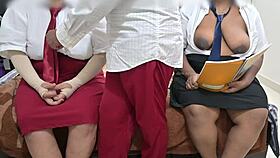 students explore threesome in class