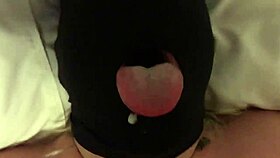 Young woman feels intense pleasure from hard throat fucking and rough sex