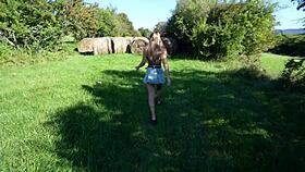 did kira want public sex? i fucked her on haystack