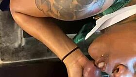 In this pov game, I focused on sucking dick with sloppy deepthroat and cumshot