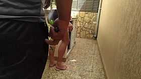 Married Woman Provokes Gas Delivery Guy With Her Huge Brazilian Tits