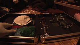 white babe with dynamic booty gets wrapped in plastic and fucked by hung black