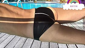 isn't making them wear such swimsuits in club erotic? pool onanie ejaculation secretgakuen 😏