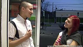 Is This Quickie with Redhead Margo in Nylons Teasing Enough?