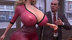 two couples swinging in a bar with big cocks