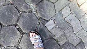 Walking Barefoot In Slippers