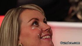 Watch her swallow the cumshot on her face?