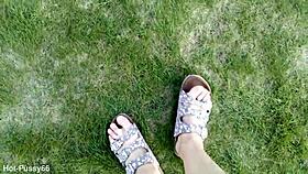 Walking Barefoot In Slippers