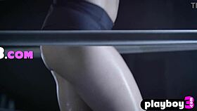 Stunning curvy women posing in the gym, enjoying the hot session.