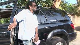 Big black guy takes advantage of stranded white teen 18+!