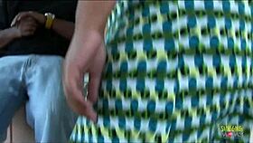 thick black girl picks up a guy on the street and rides his dick