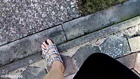 Walking Barefoot In Slippers