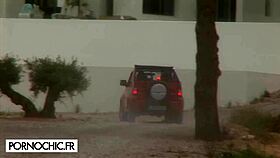 Threesome in ibiza with cum on ass