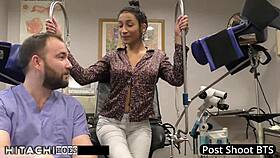 Doctor in Tampa gives freshman a mandatory hitachi orgasm backstage