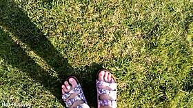 Walking Barefoot In Slippers