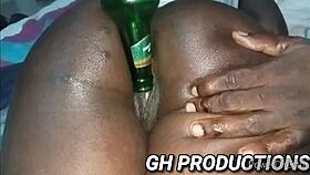 yaa yaa gets a bottle shoved in her pussy and ass at the club