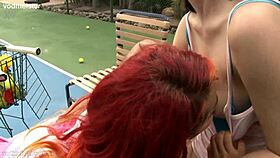 Two Sexy Tattooed Girls Swap Tennis For Taboo Lesbian Pussy Licking