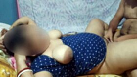 married desi couple in homemade wedding celebration