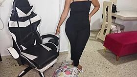 At home enjoying a young man - part 1 latina whore sucking cock 😏