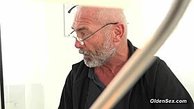 Horny Old Secretary Fucking Blonde Teen 18+ in Office Doggy Style 😈