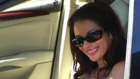 april blossom grips her boyfriend's massive cock deep in her shaved pussy