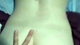 Blonde couple engages in intimate bedroom activities