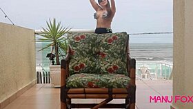 manu fox caught masturbating at home near the beach